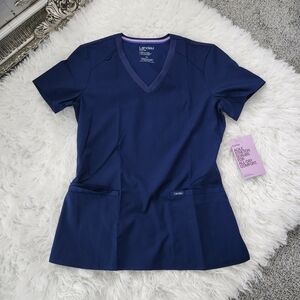 Landau ProFlex 2-Pocket V-Neck Scrub Top. Size Small. New.